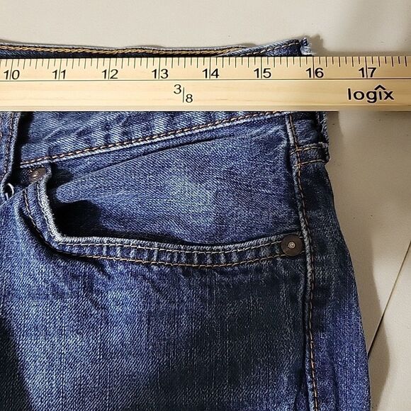 Bullhead Mens Jeans Actual Size 32x28 Dillon Skinny Frayed Hems Distressed - Picture 11 of 14